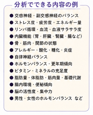 分析できる内容