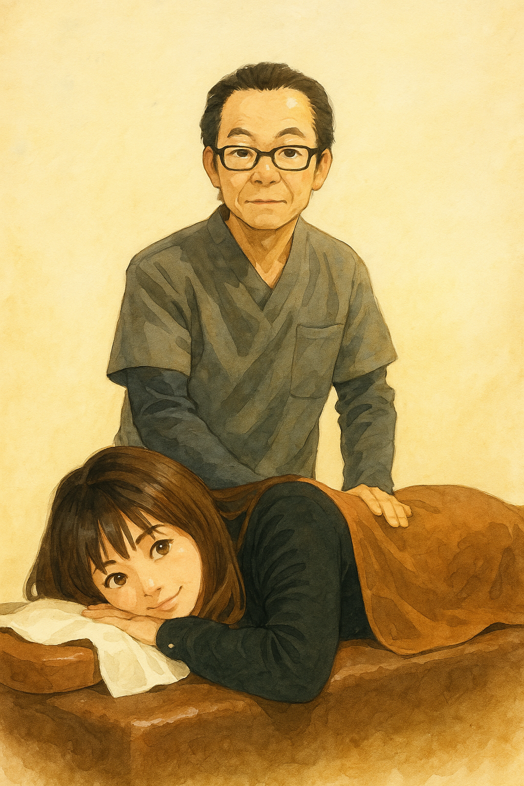 院長がお客様に施術している画像