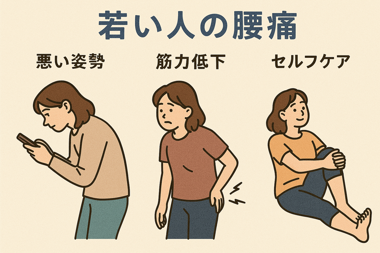 若い人に多い腰痛の原因と予防の画像
