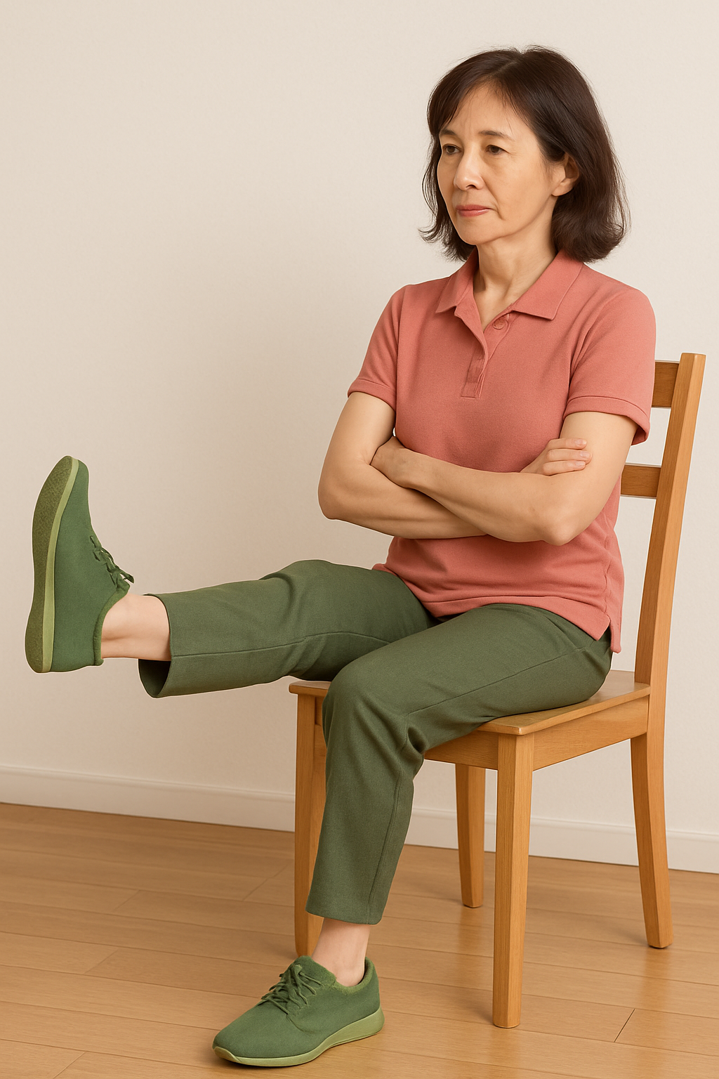 フレイルのチェック動作をしている女性