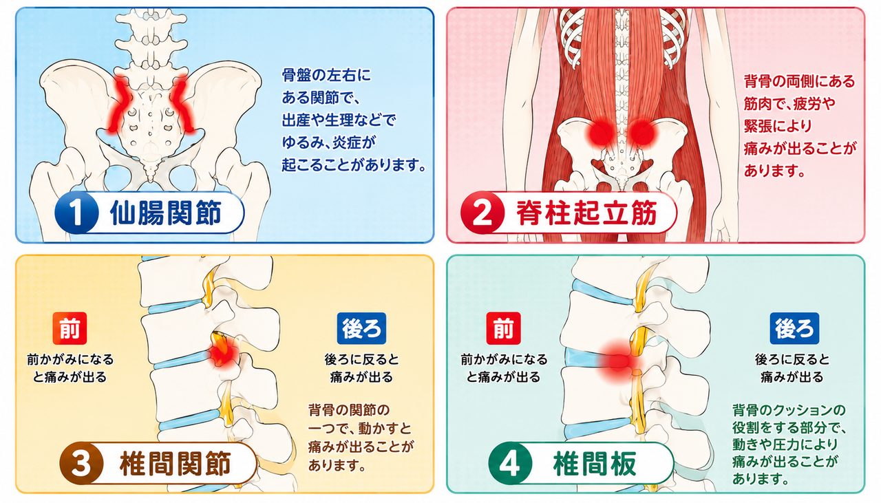 腰痛の4つのタイプ