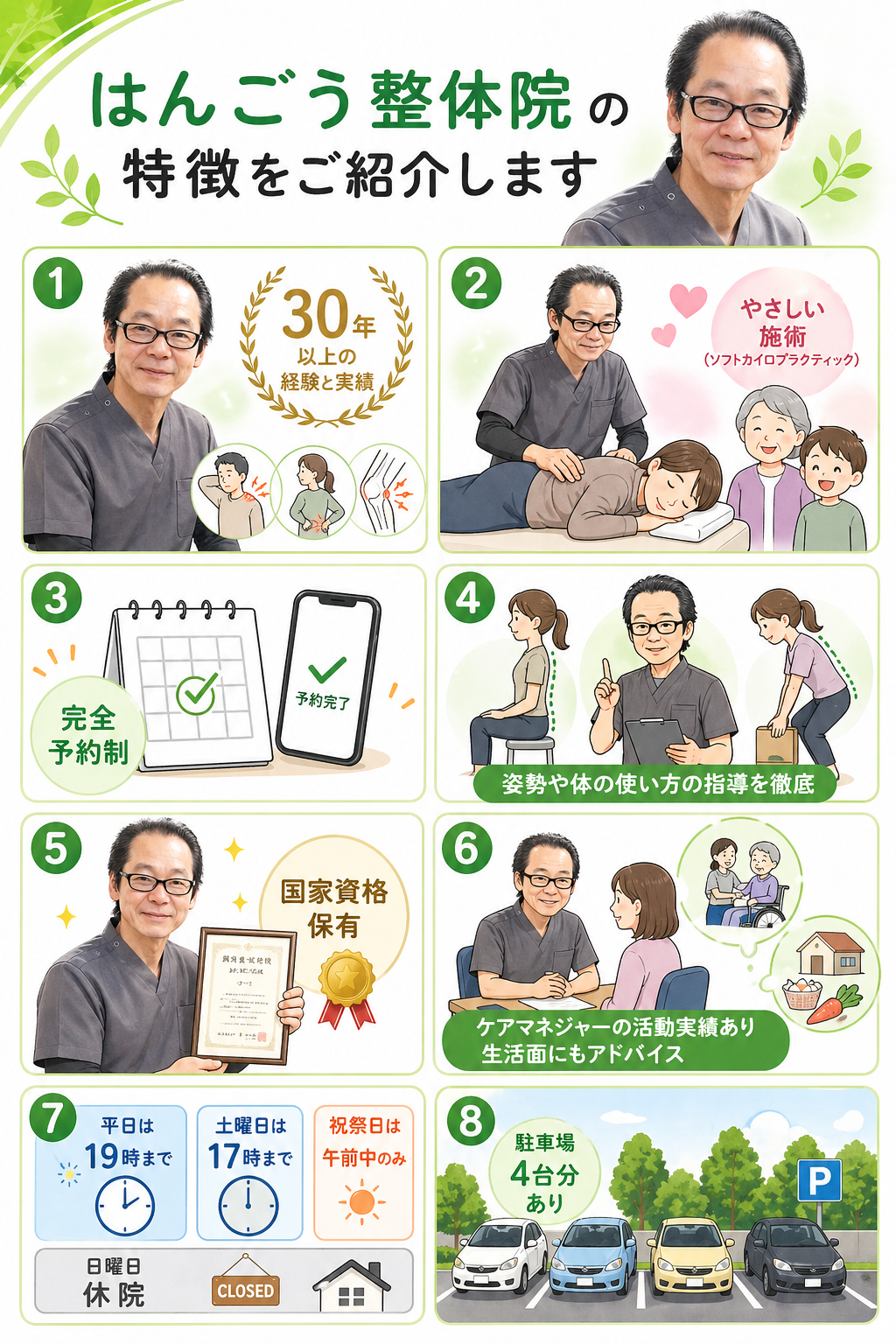 はんごう整体院の特徴の説明