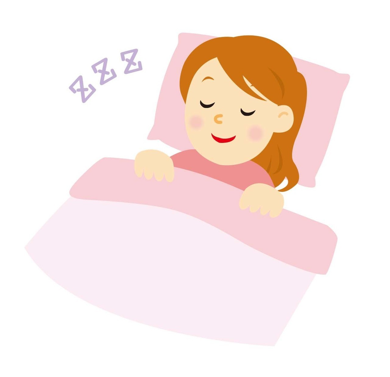 最適な掛け布団で安眠する女性