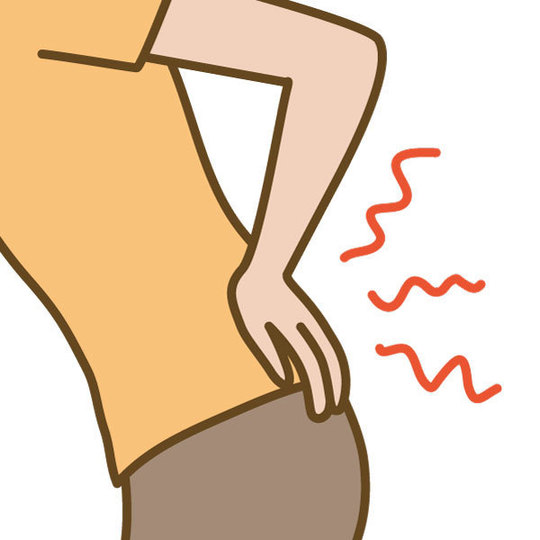 ギックリ腰になった時のイラスト