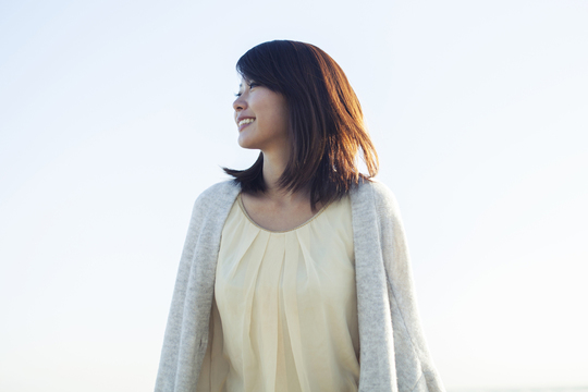 笑顔の女性